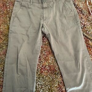 Men's Under Armour Casual Straight-Leg Pants - Light Gray/green